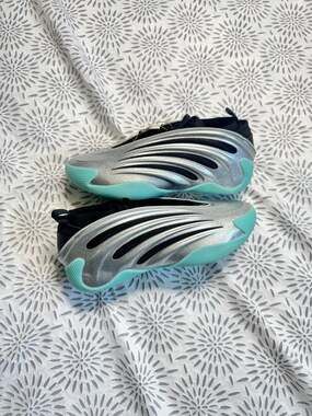 Adidas Harden 9.5M Vol 9 UNO Silver Aqua Black Basketball Shoes JS1028